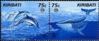 (№1998-785) Лист марок Кирибати 1998 год "Полосатый Дельфин Стенелла coeruleoalba Balaenop Кит ГБОУ"